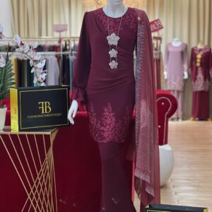 Kurung Serena BURGUNDY