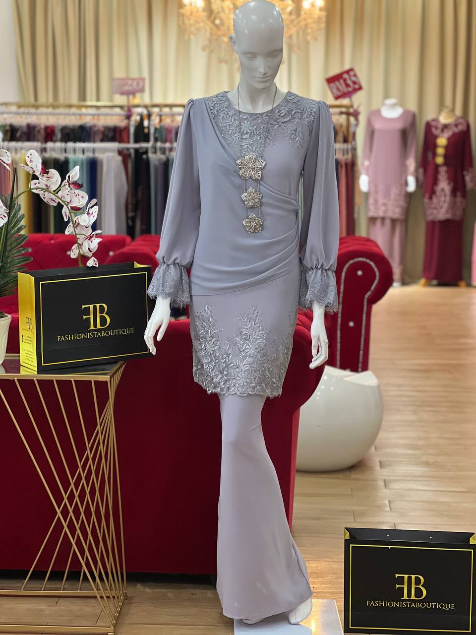 Kurung Serena GREY - Image 2