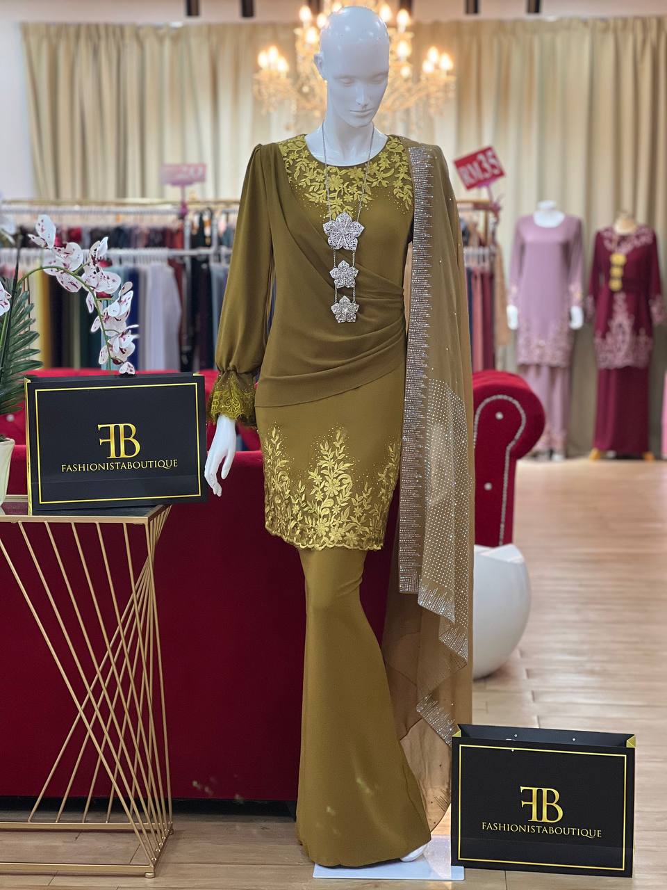 Kurung Serena GOLD MUSTARD