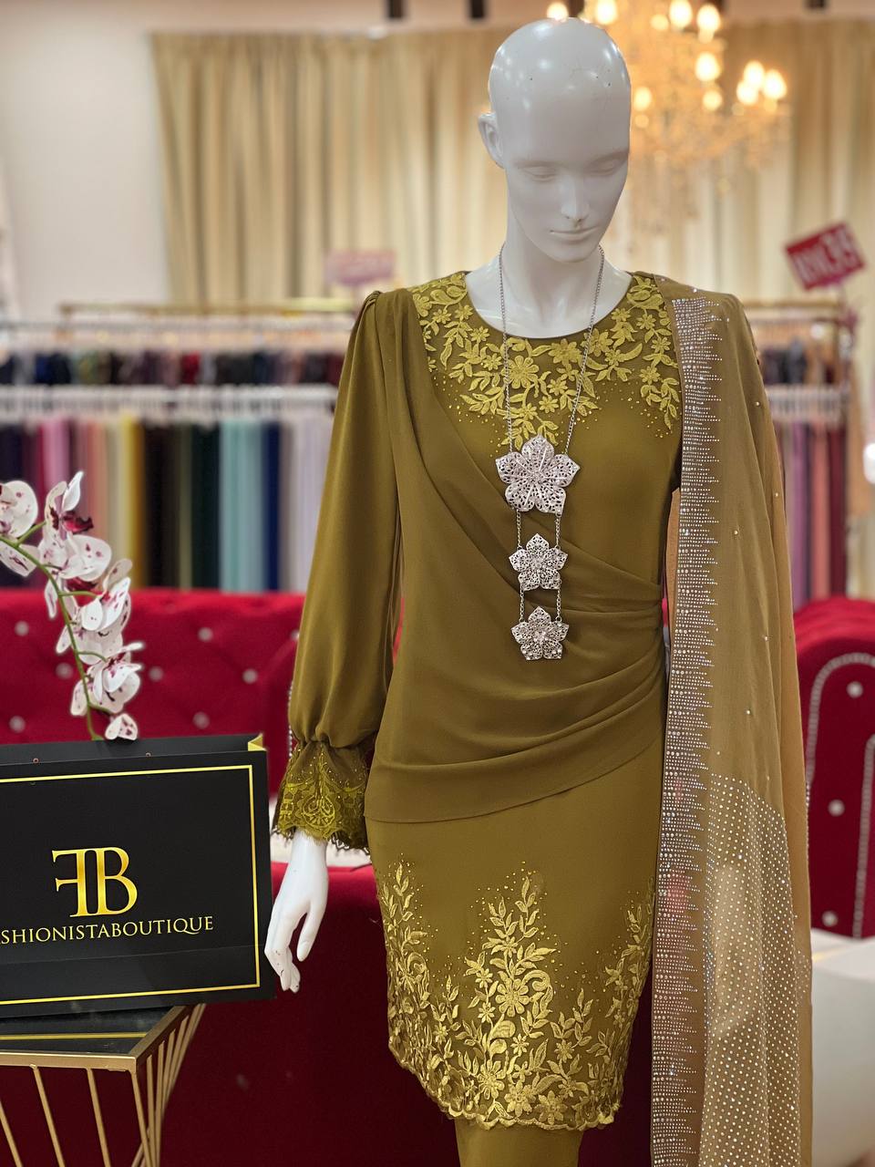 Kurung Serena GOLD MUSTARD - Image 3