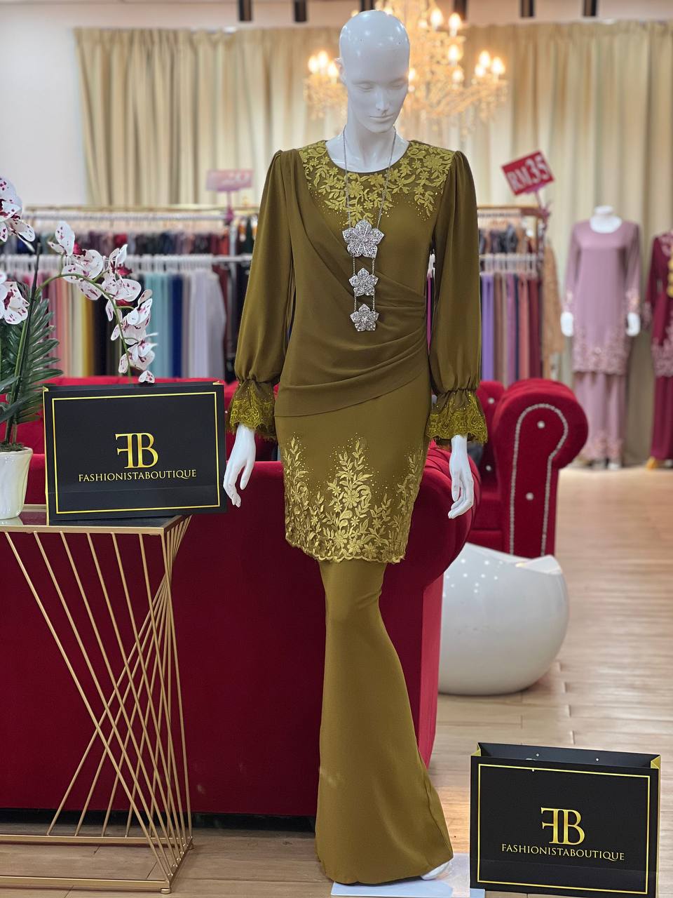 Kurung Serena GOLD MUSTARD - Image 2