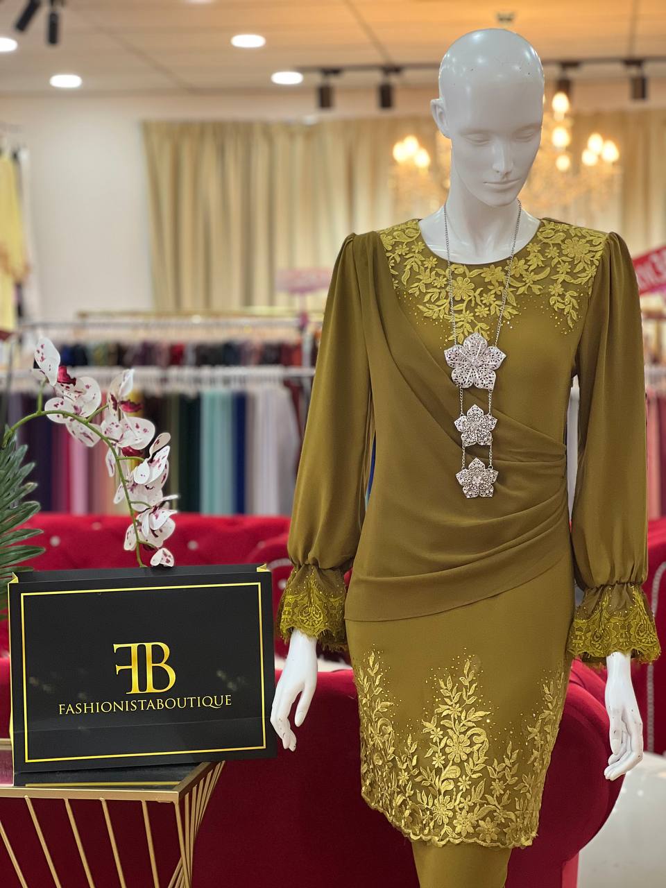 Kurung Serena GOLD MUSTARD - Image 4