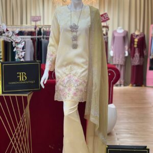 Kurung Dalina SOFT YELLOW