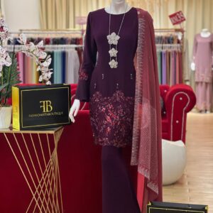 Kurung Arabelle BURGUNDY