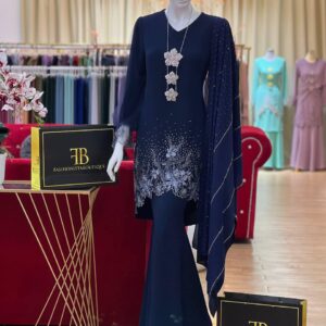 Kurung Izabel NAVY BLUE