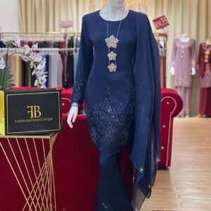 Kurung Qaila NAVY BLUE