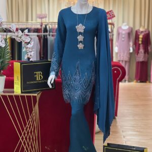 Kurung Qaila TEAL BLUE