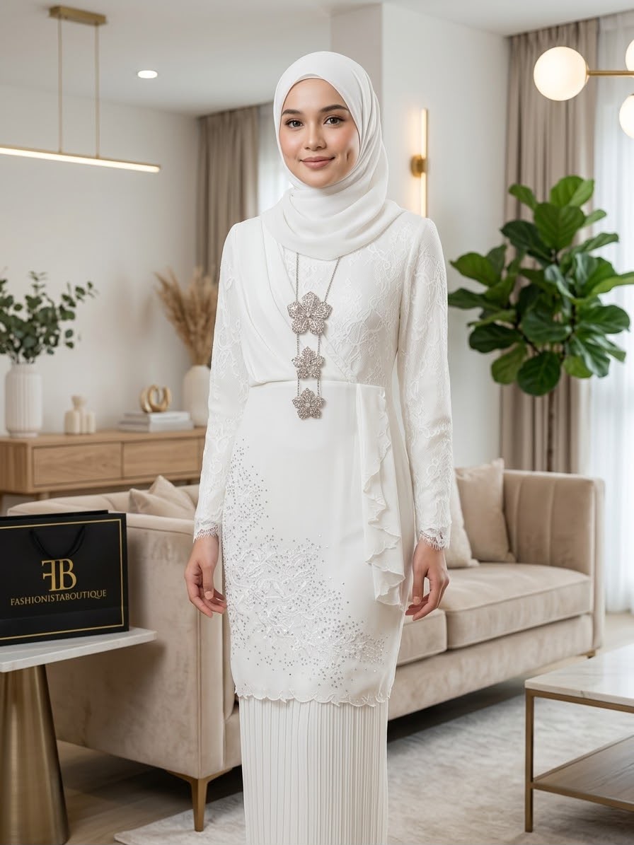 Kurung Terissa WHITE - Image 3