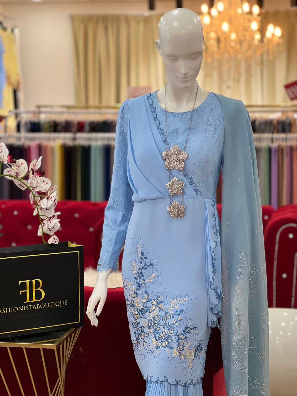Kurung Terissa BABY BLUE - Image 3