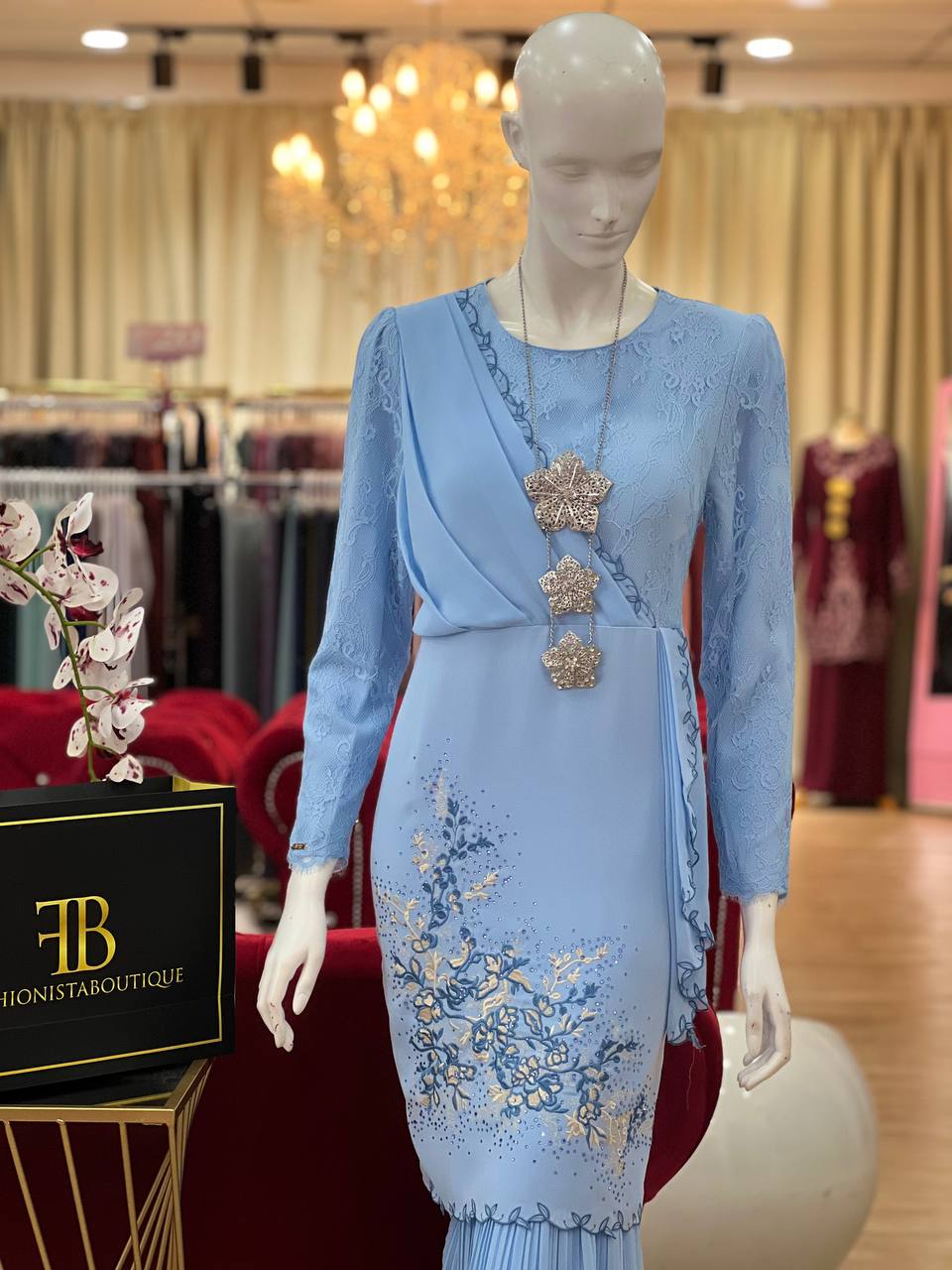 Kurung Terissa BABY BLUE - Image 4