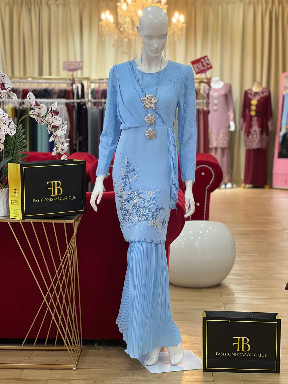 Kurung Terissa BABY BLUE - Image 2