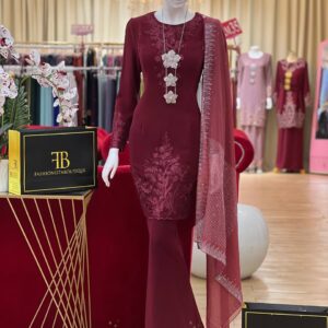 Kurung Lavella BURGUNDY