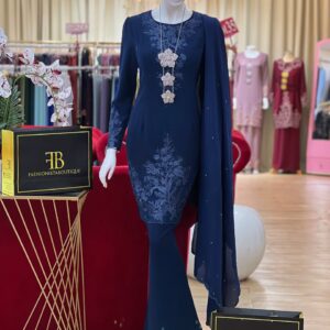 Kurung Lavella NAVY BLUE